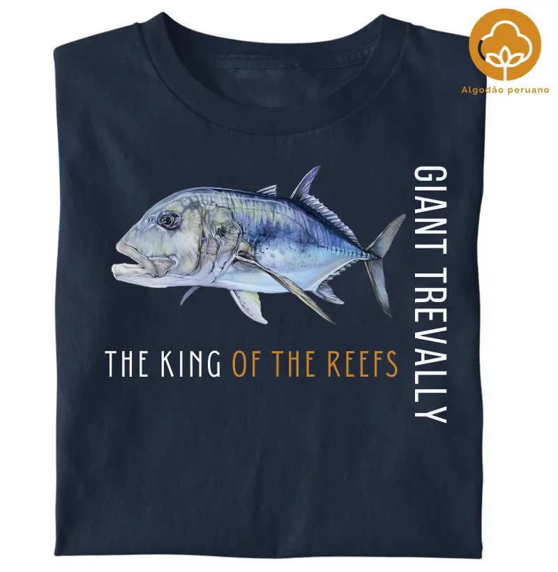 GIANT TREVALLY O REI DOS RECIFES (Algodão peruano)
