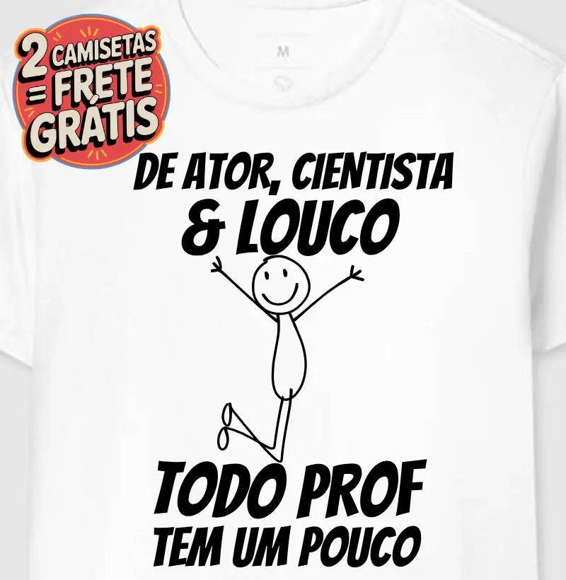 Camiseta Ator Cientista e Louco