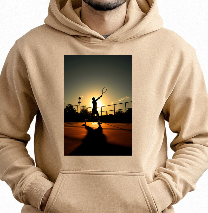 Tenista ao Pôr do Sol 