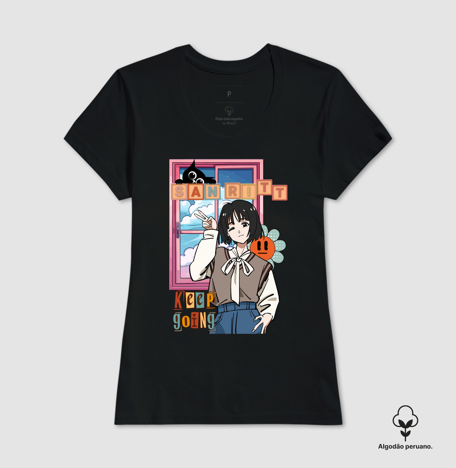 Camiseta Algodão Peruano S★R keep going