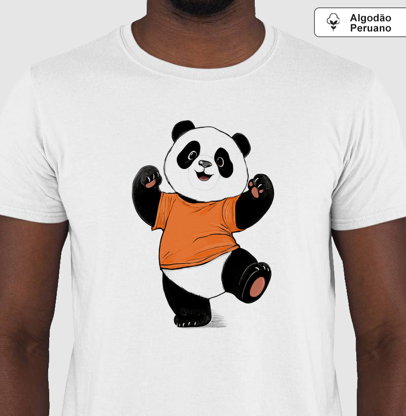 Camiseta Algodão Peruano Panda, Pandinha