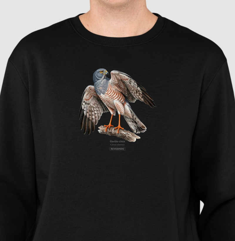 Traços Alados - Gavião-cinza - Moletom