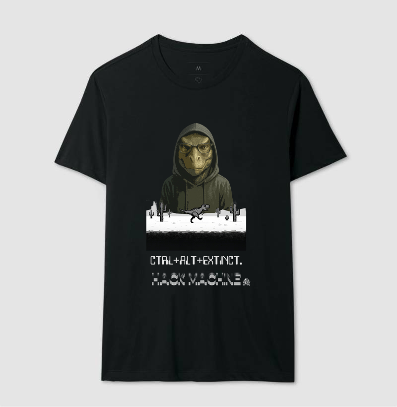 Camiseta Hack Tribes™ Ctrl+Alt+Extinct – Dino Hacker