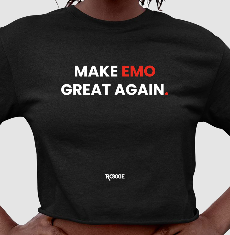 Camiseta Make Emo Great Again - Cropped