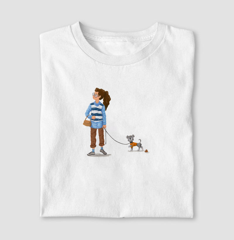Camiseta Passeio com Cachorro