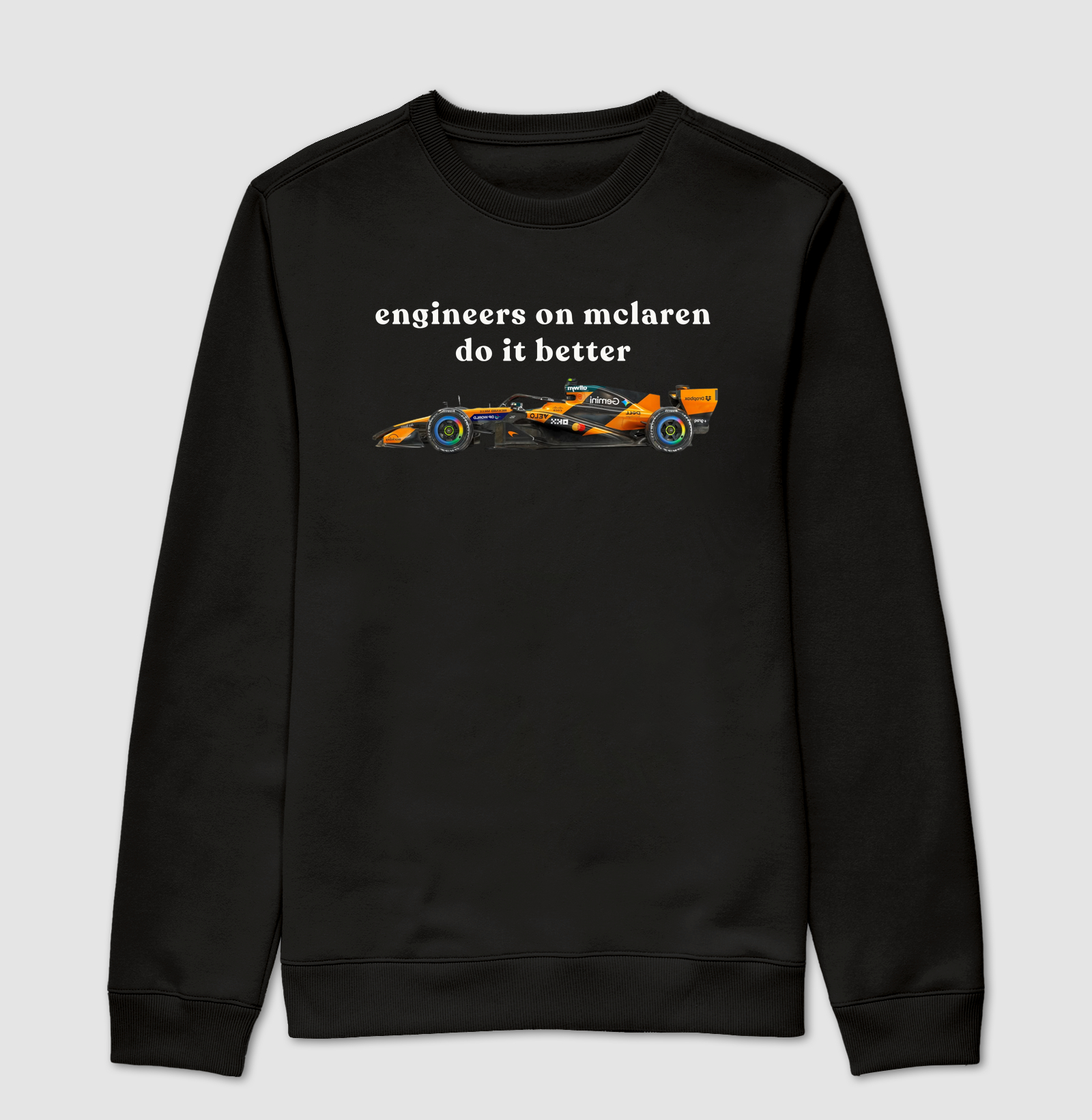 engineers on mclaren - Suéter Moletom