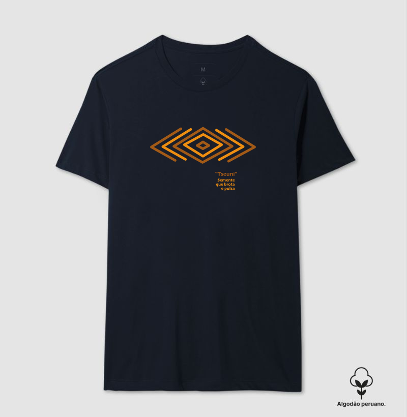 T-shirt Indígena- Grafismo "Tseuni"