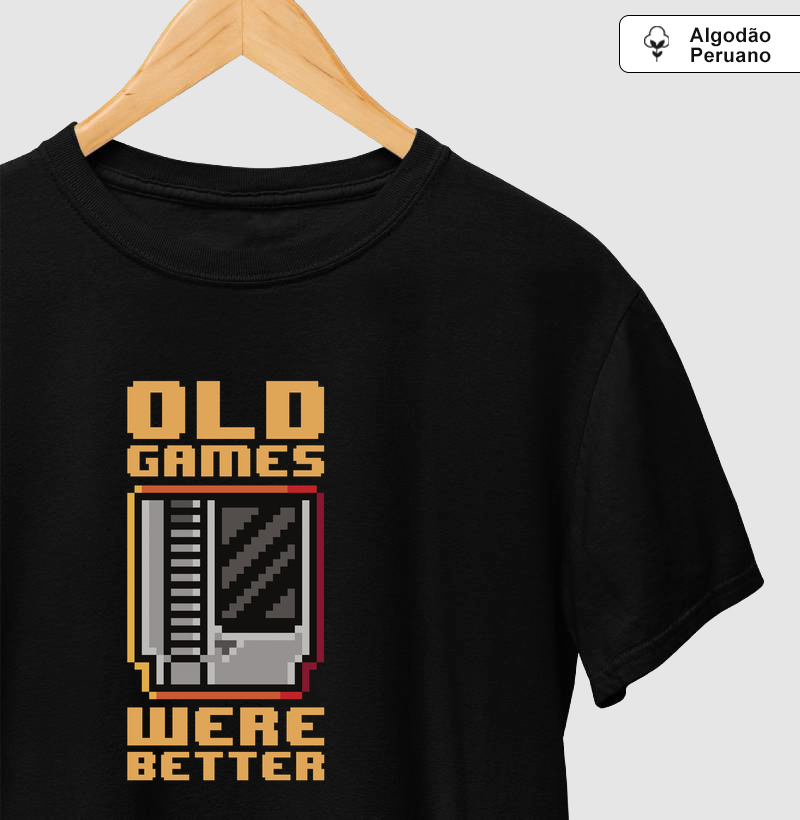 Camiseta Algodão Peruano Games antigos eram melhores