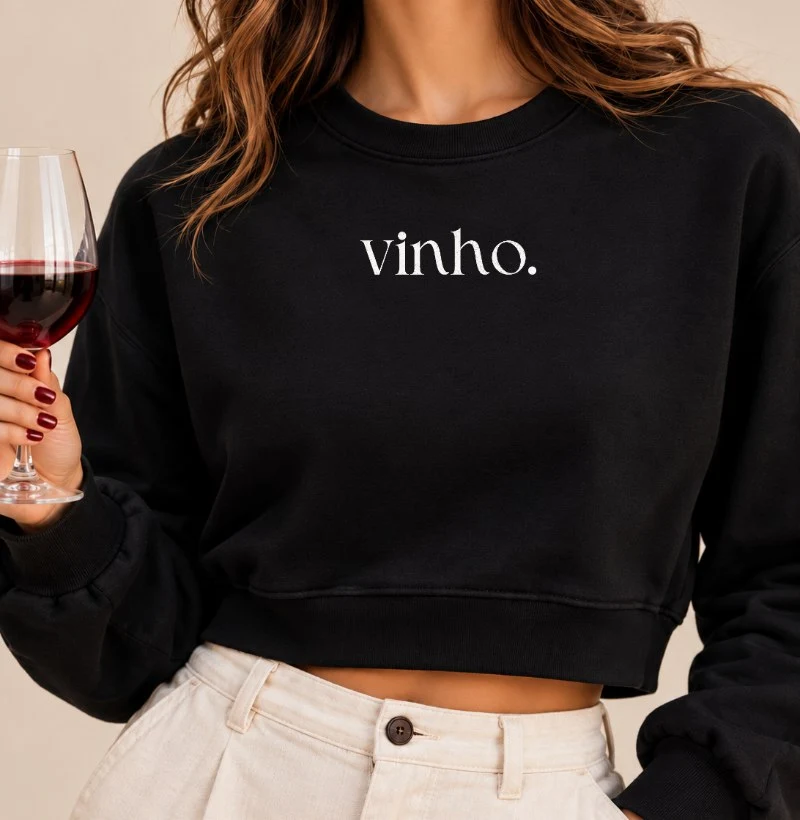 Vinho. - Cropped Moletom