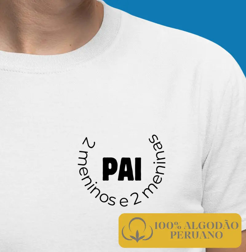 Pai de 2 Meninos & 2 Meninas - Algodão Peruano