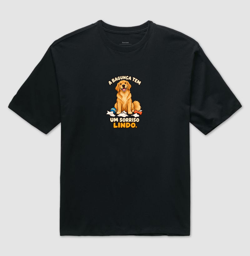 A bagunça tem um sorriso lindo. - Camiseta Oversized