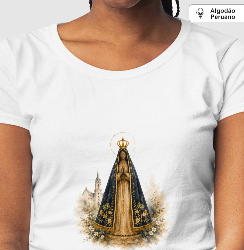 Coleção Sob o Manto - Camiseta Nossa Senhora Aparecida