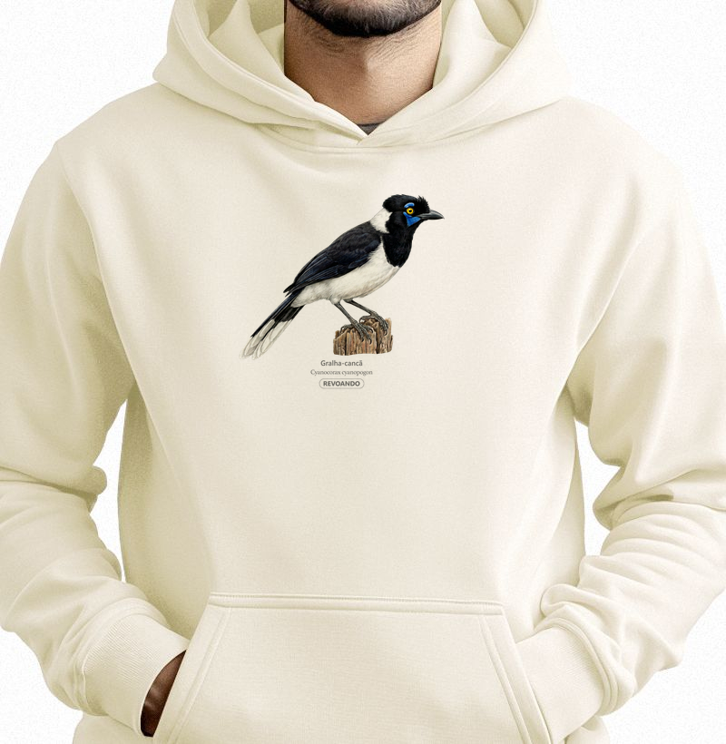 Traços Alados - Gralha-cancã - Moletom Hoodie