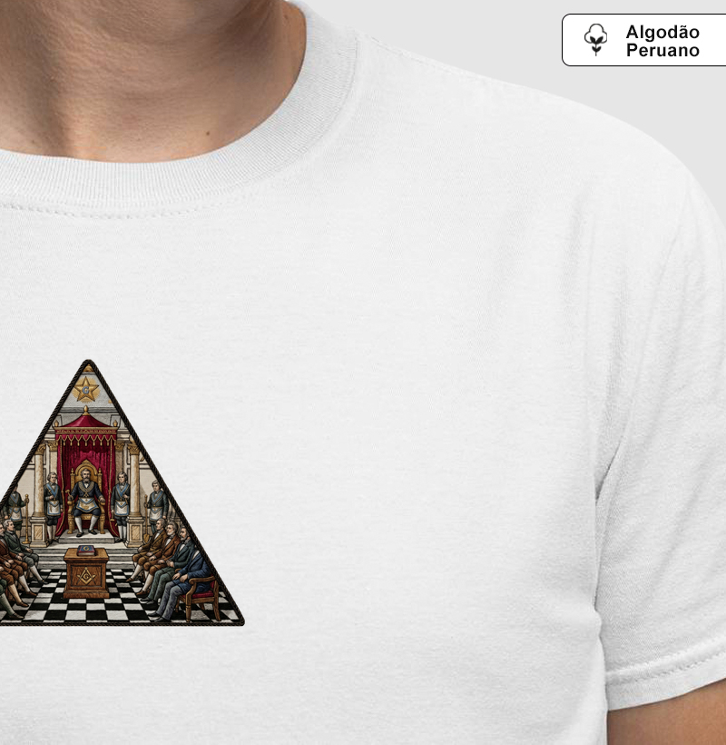 Camisa Maçônica Entre irmãos estilo bordada Algodão Peruano