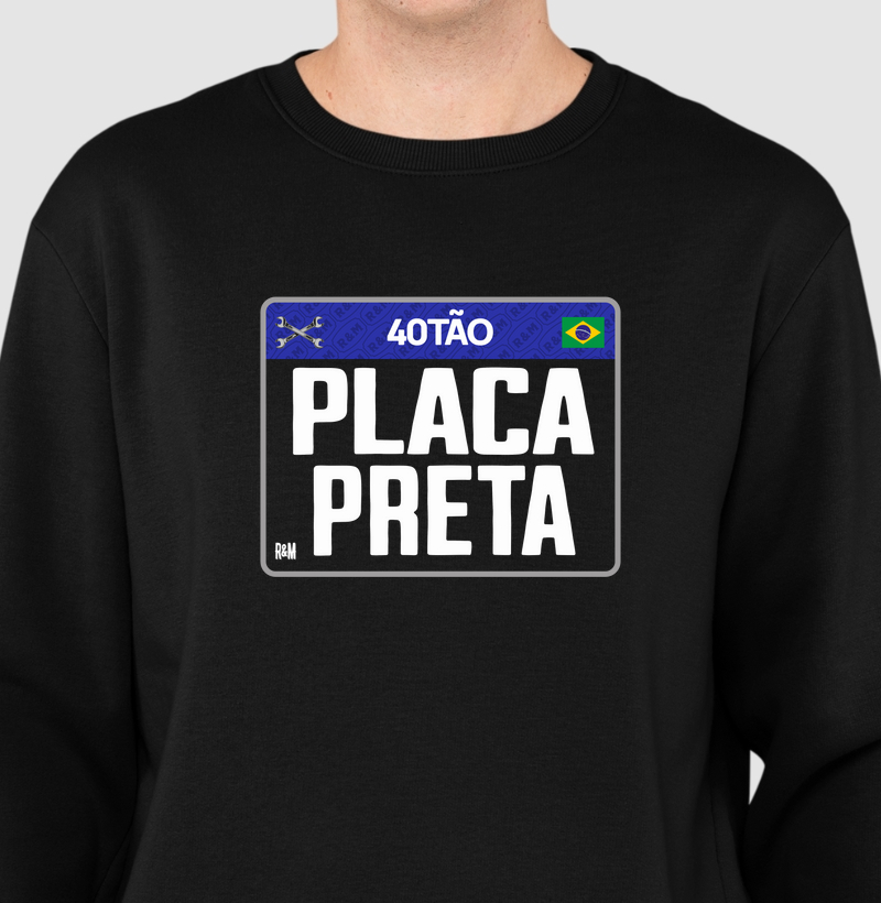 40tão Placa Preta
