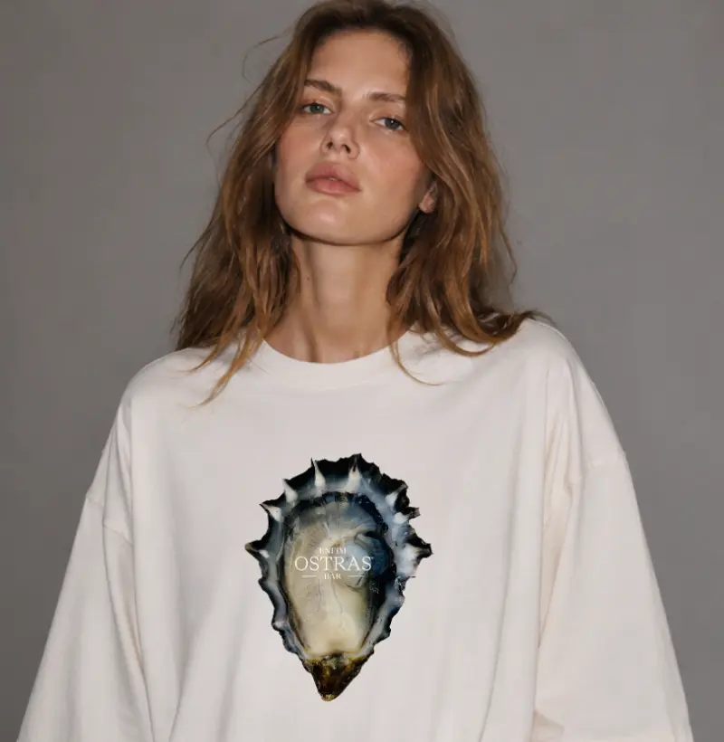 Camiseta Oversized Sem Fim Ostras - por Enfim