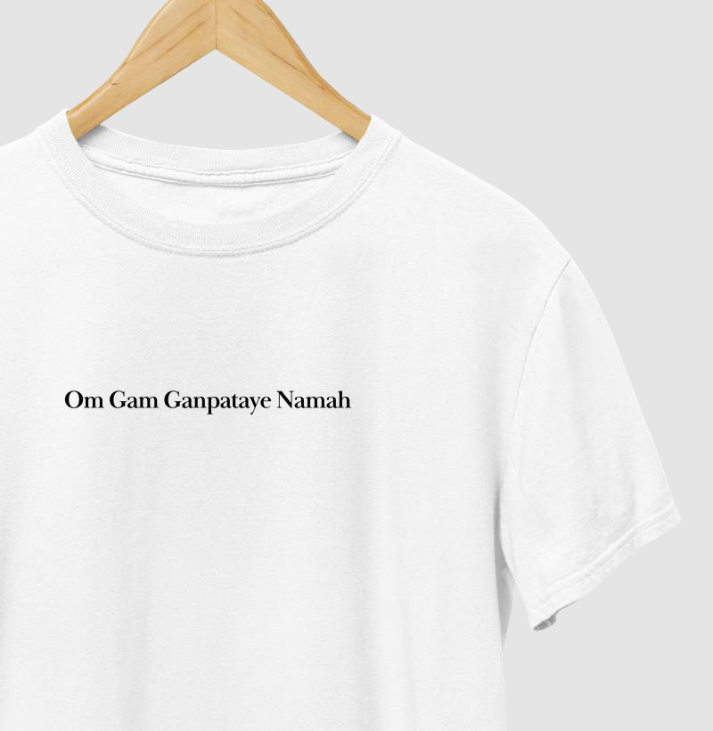 Camiseta Om Gam Ganapataye Namah – Paz & Equilíbrio