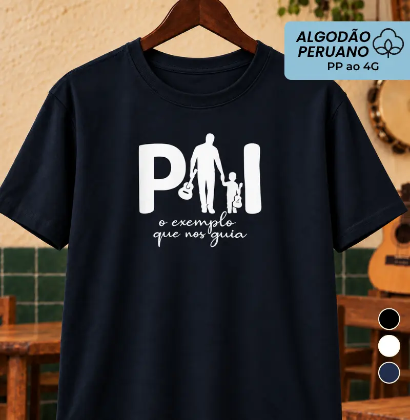 Exemplo que nos guia masculino - Camiseta Algodão Peruano