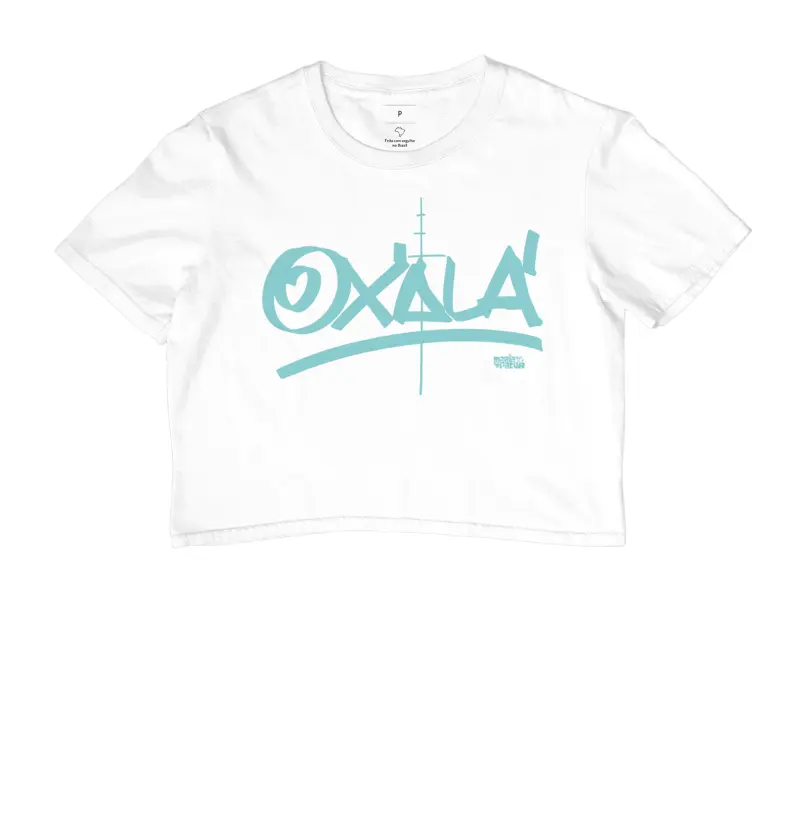 Cropped Oxalá Blue Colors Maria Patuá