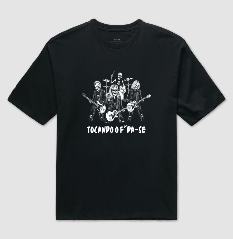 Tocando o f*da-se Caveiras Mono - Camiseta Oversized
