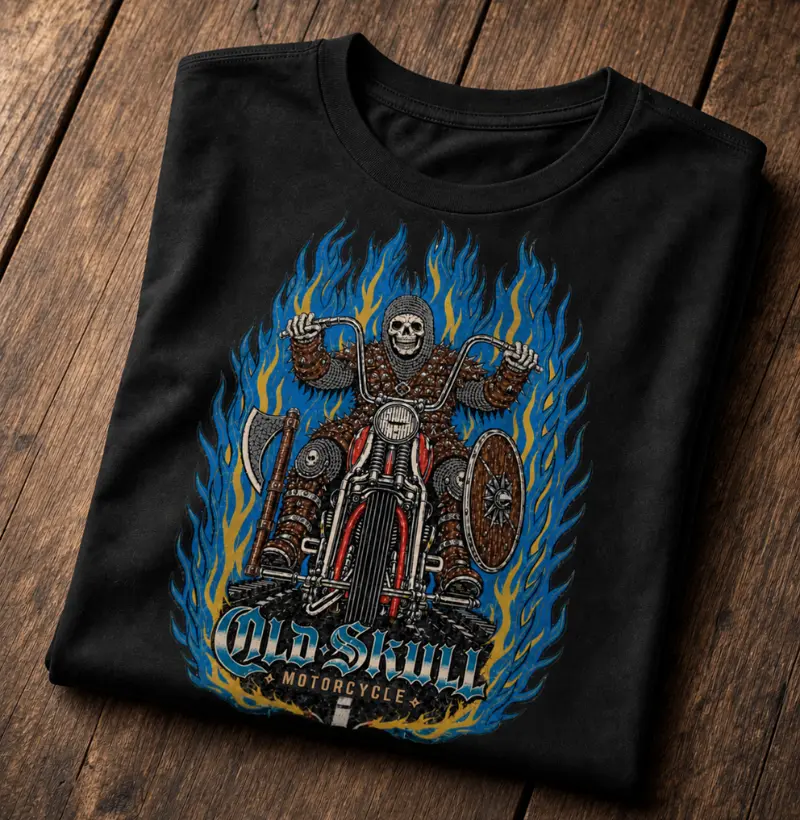 Old Skull - Motocycle