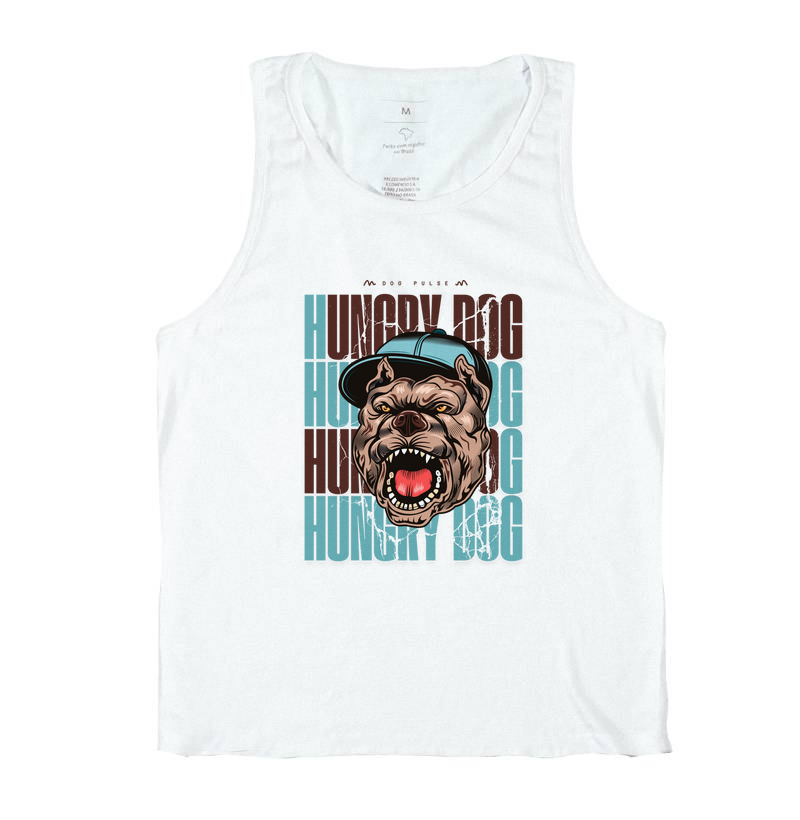 Camiseta Regata Dog Pulse Hungry Dog White