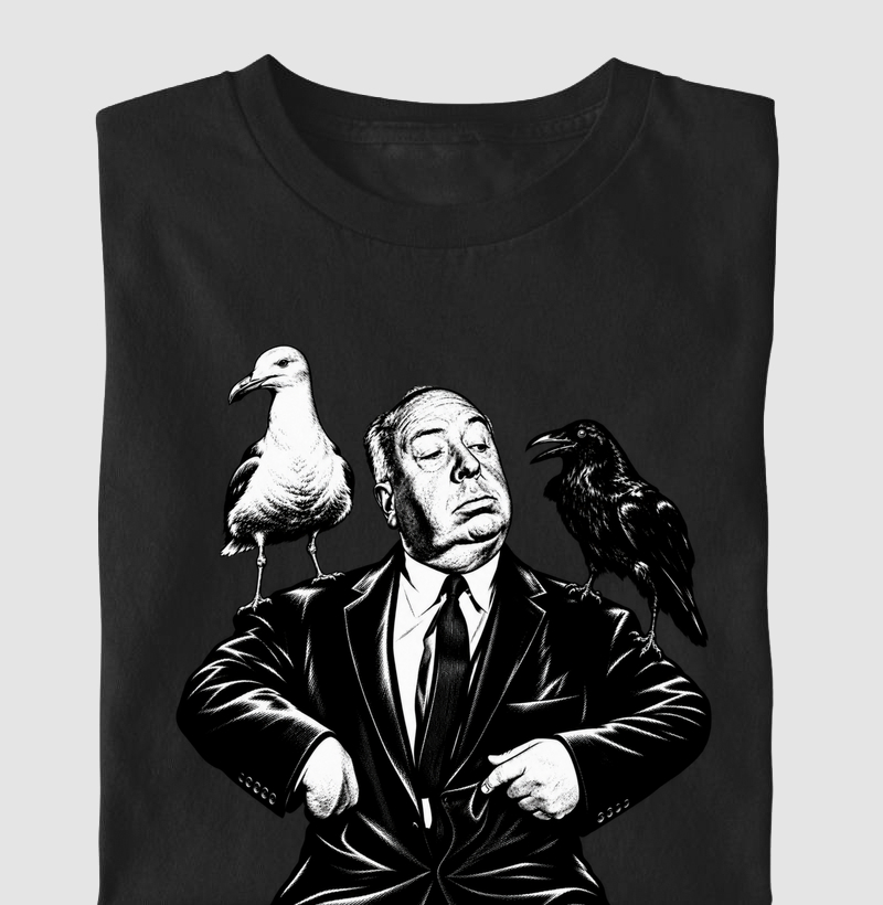 Alfred Hitchcock – Os Pássaros - Camiseta