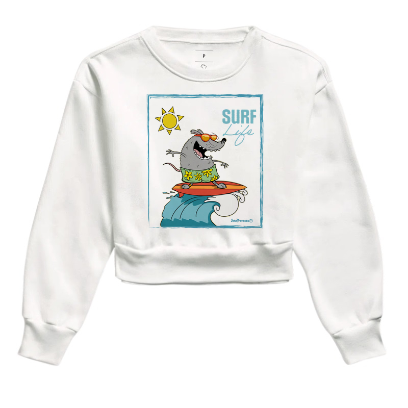 Cropped moletom Surf Life