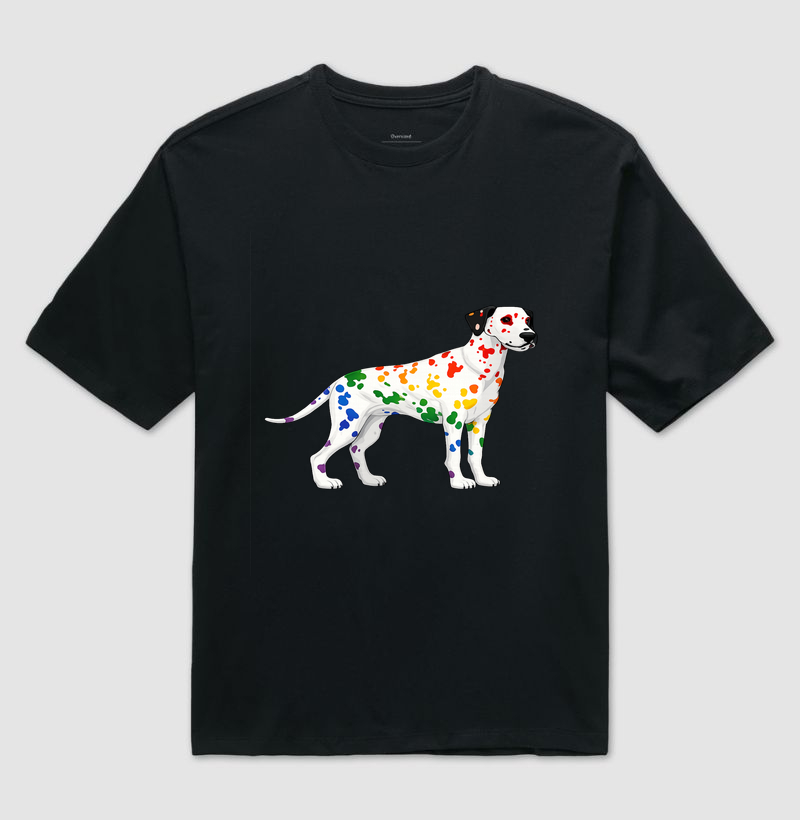 Dálmata arco iris - Camiseta Oversized