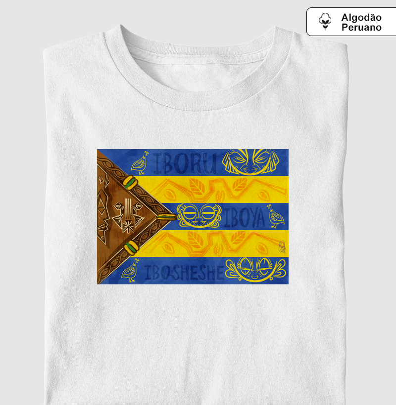 Algodão Peruano - Bandeira Lonã Ifá Lukumi (por Orádia Porciúncula)