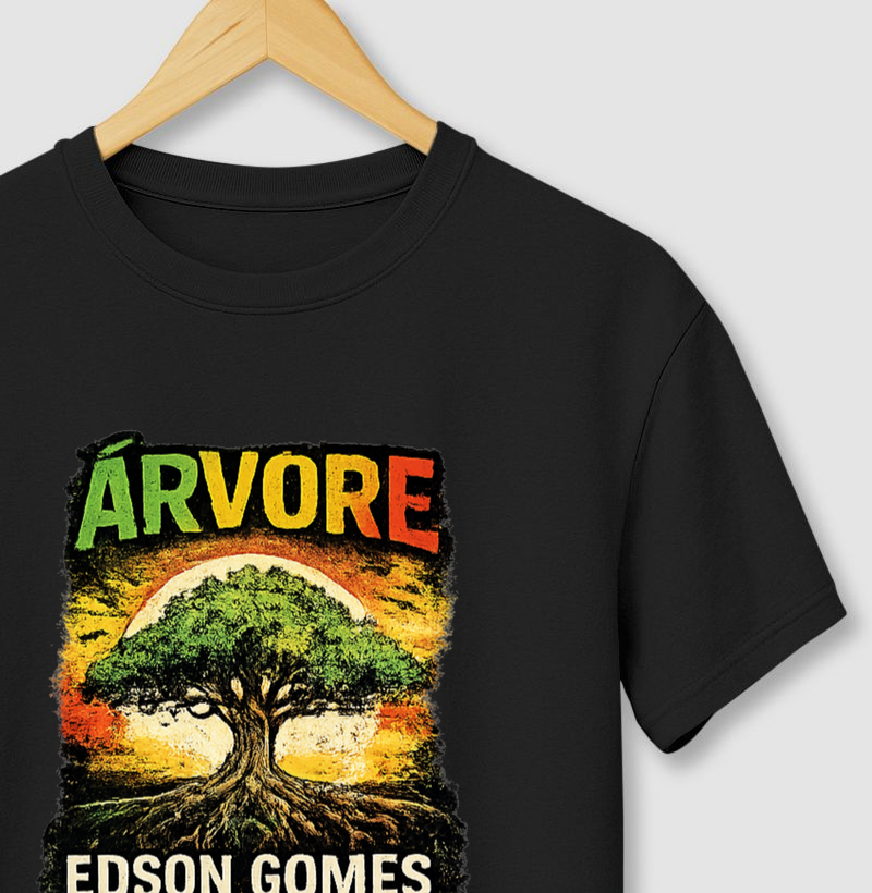 Camiseta Árvore. Coleção Reggae Music. Masculina e Feminina. Algodão Premium.