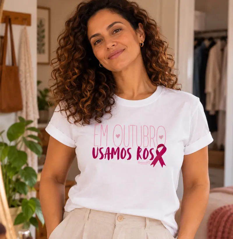 Em Outubro, Usamos ROSA 🩷 Algodão Peruano