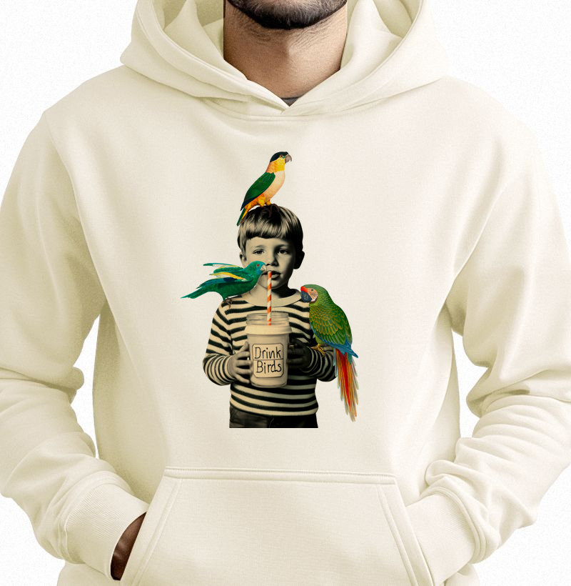 Colagens - Birds Drink - Moletom Hoodie
