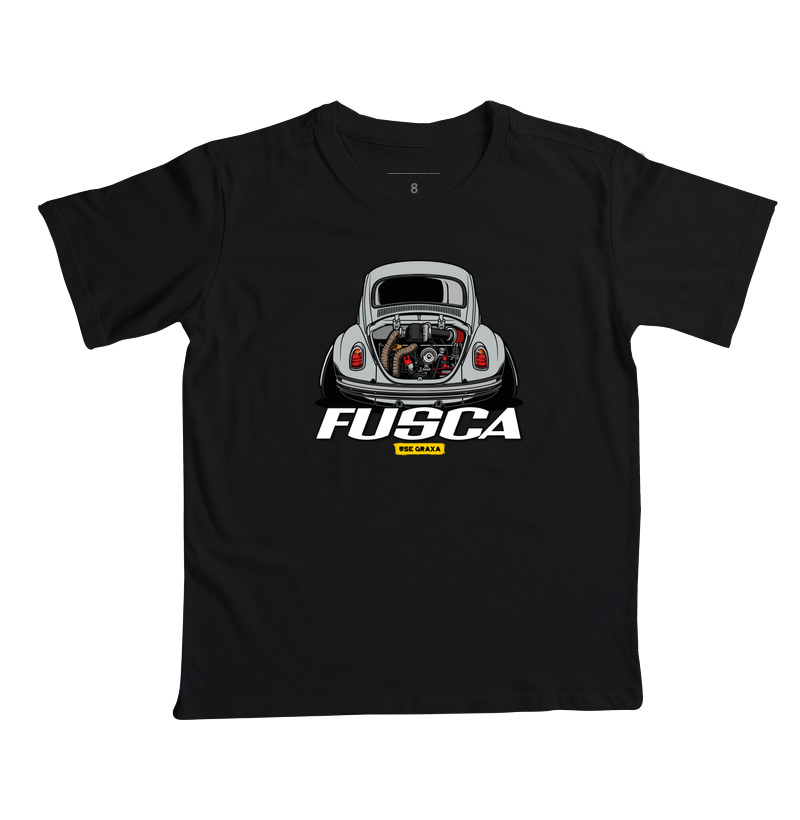 Fusca Turbo Cinza Prata Escrita