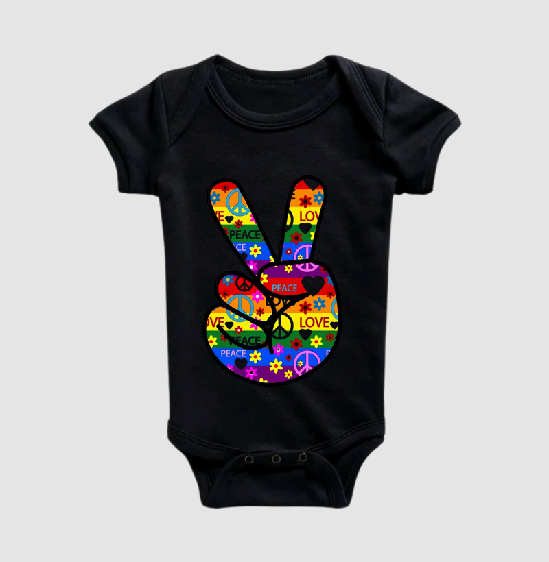 Camiseta Paz e Amor Retro