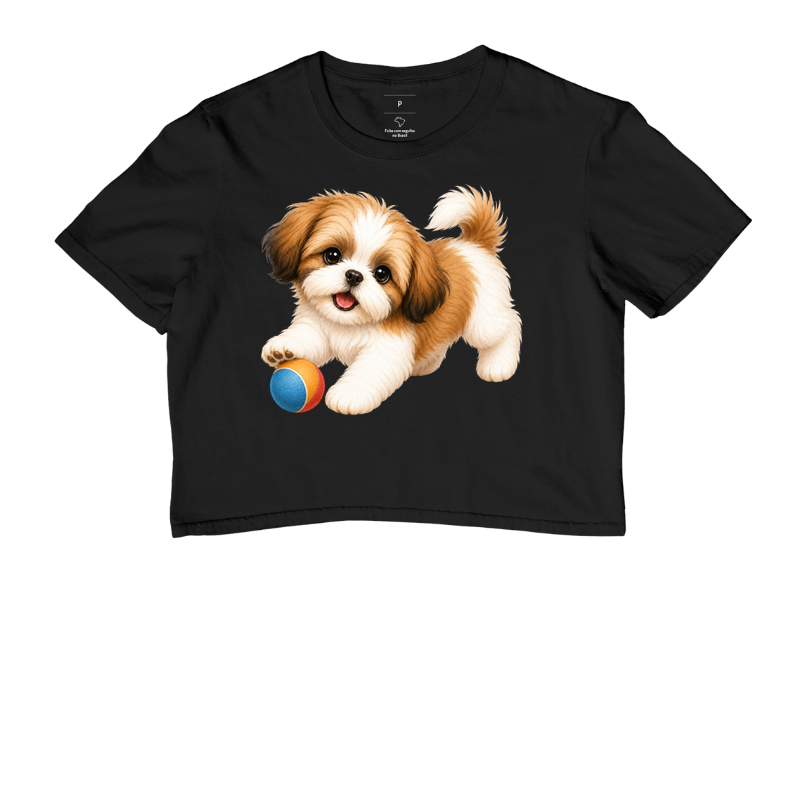 Shih Tzu - Desenho Animado - Cropped
