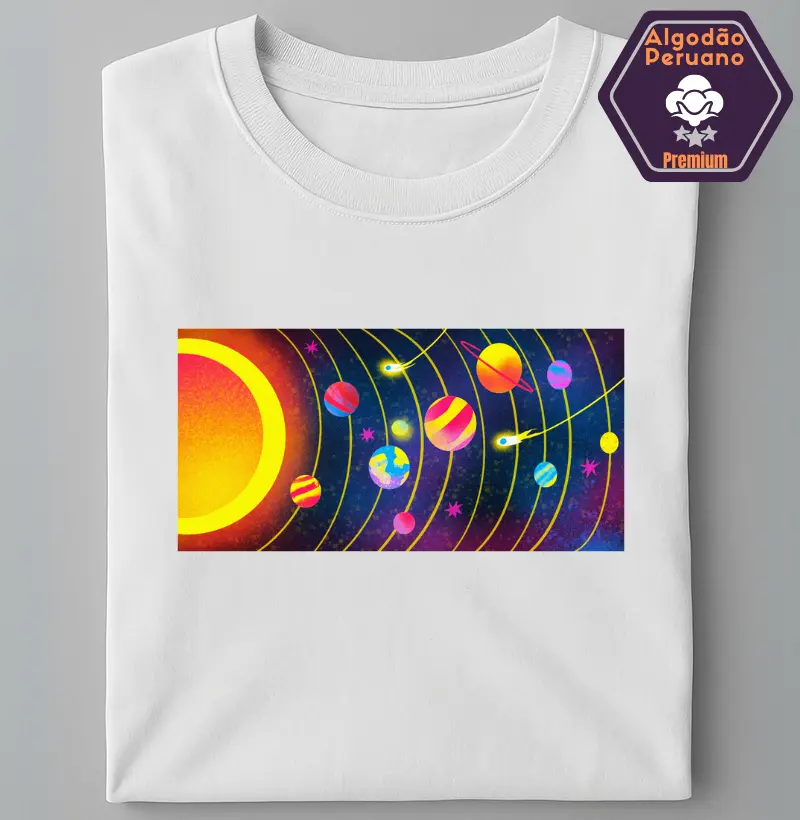 Sistema Solar em Risograph