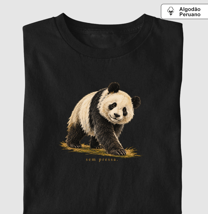 Camiseta sem pressa - Camiseta Algodão Peruano