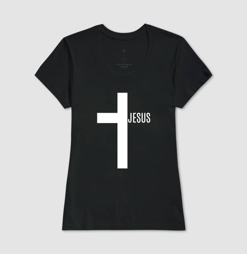 Cruz Jesus - Estampa Branca