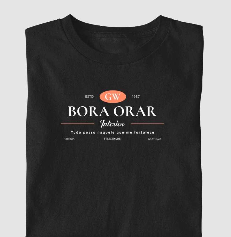 Camiseta Masculina Cristã Bora Orar