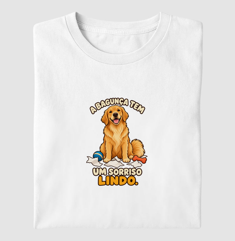 A bagunça tem um sorriso lindo.
