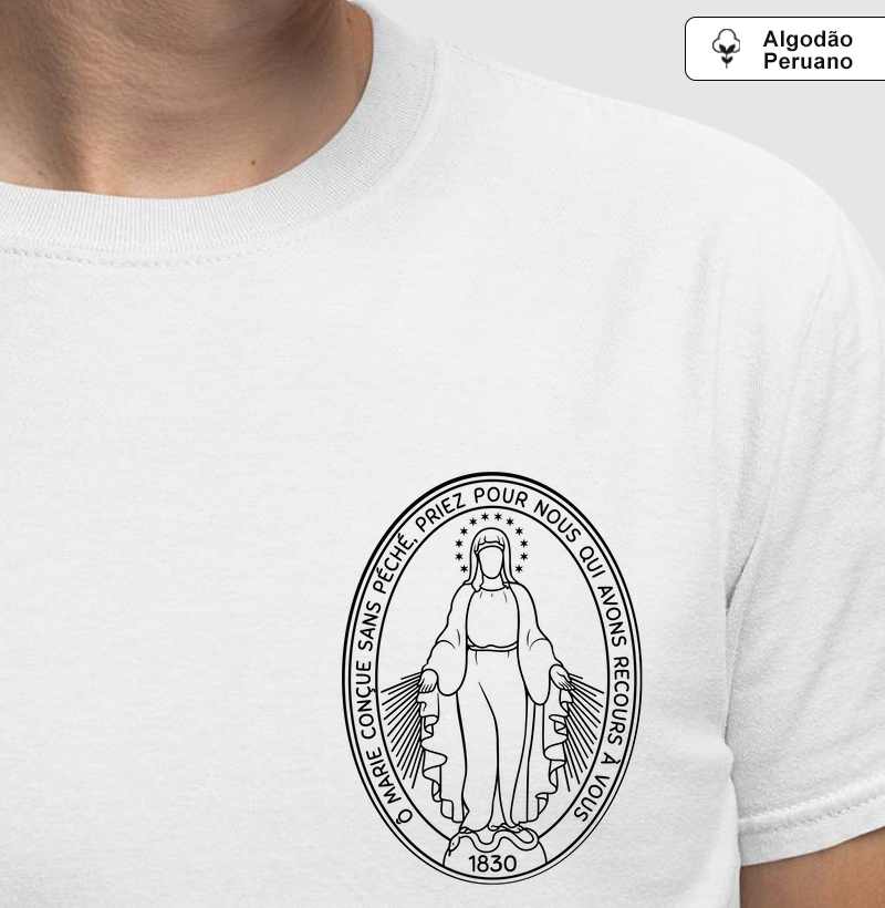 Medalha Nossa Senhora das Graças - Algodão Peruano (Premium)