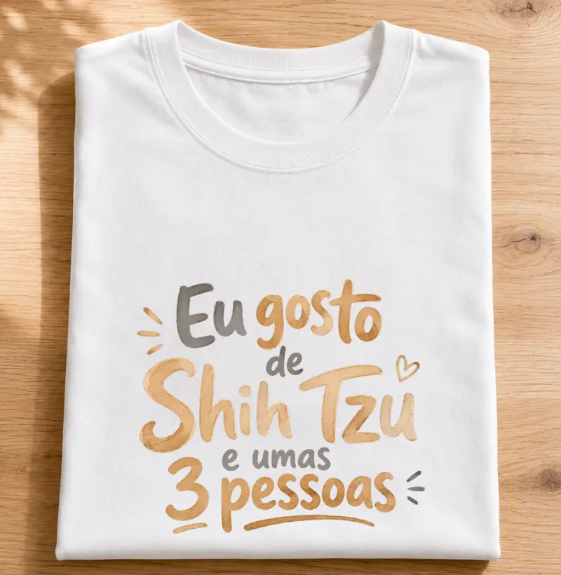 Eu gosto de shih tzu e umas 3 pessoas