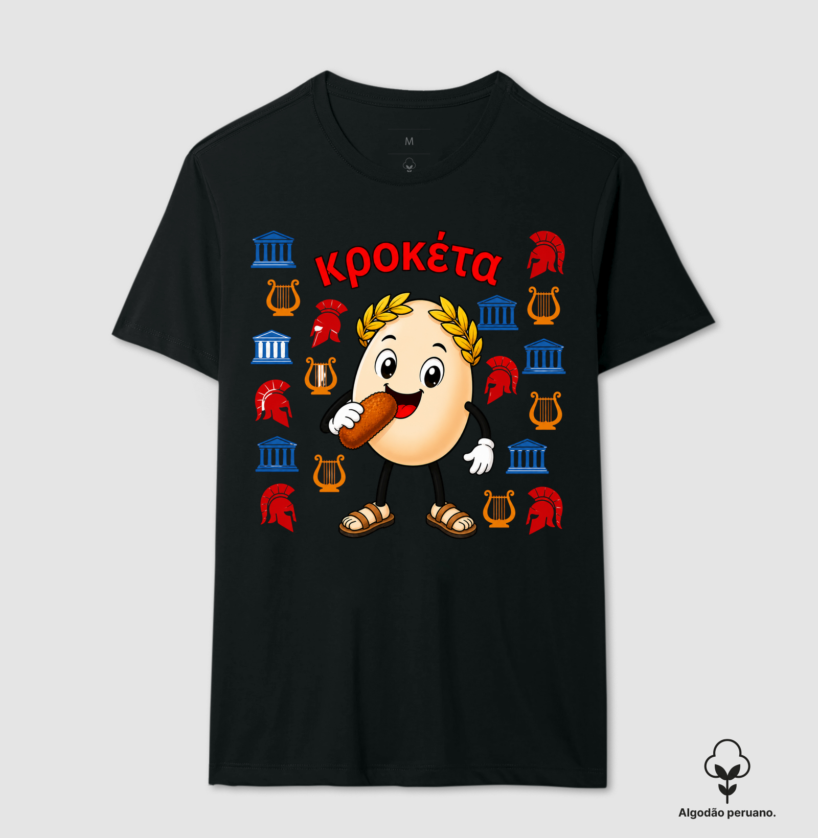 Egg Kroket - Grécia - Camiseta Algodão Peruano