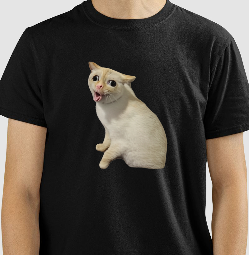 Camiseta Gato Meme Vomit