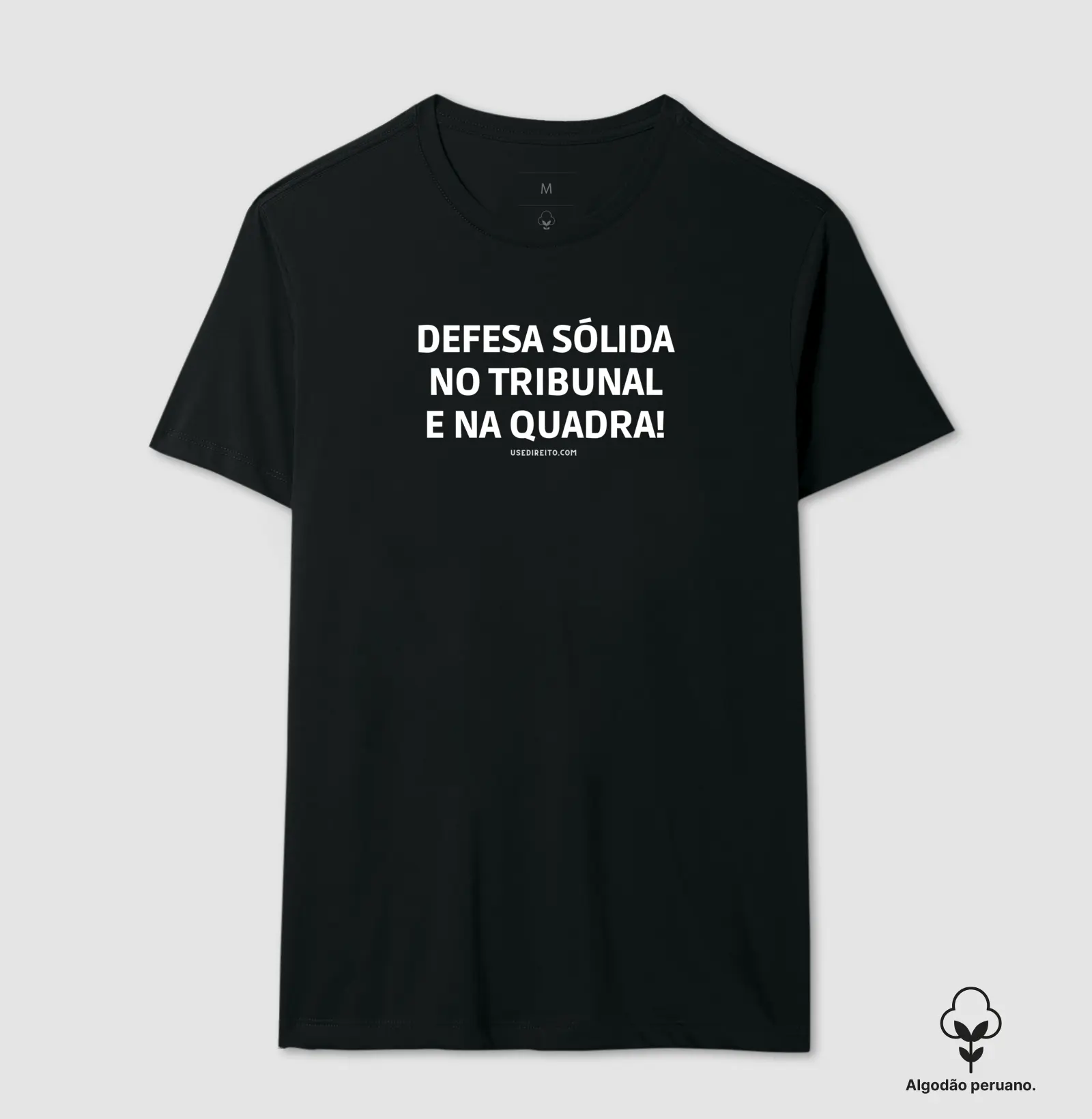 Defesa sólida no tribunal e na quadra! - Camiseta Premium de Algodão Peruano