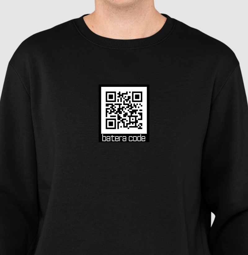 Suéter Moletom Slim Batera QR Code