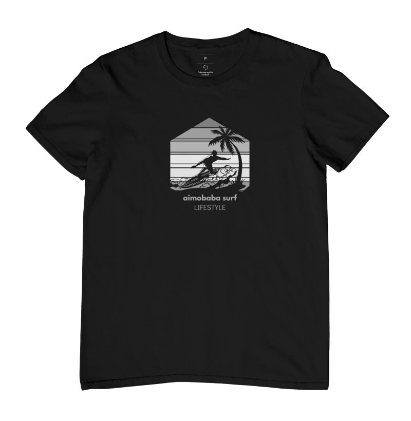 Camiseta Aimobaba Surf masculina preta