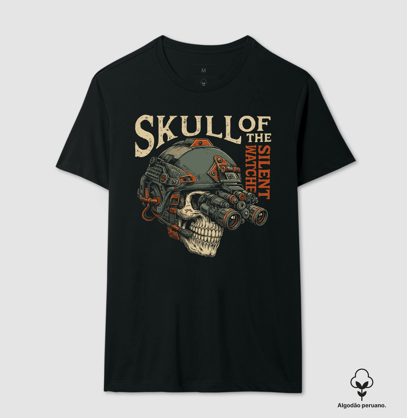 Camiseta Militar Skull Silent Magnata556