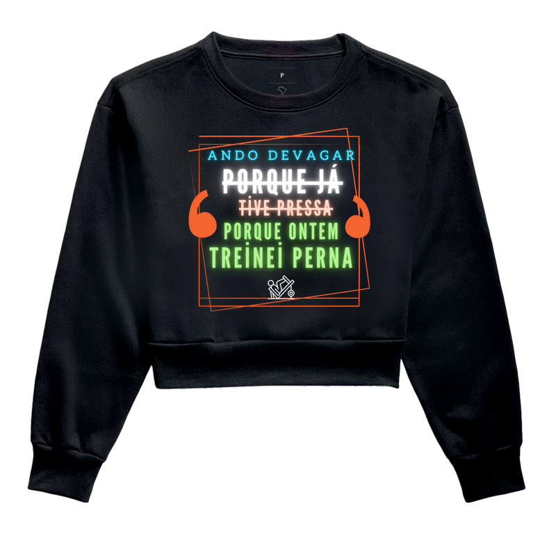 Ando devagar porque ontem treinei perna